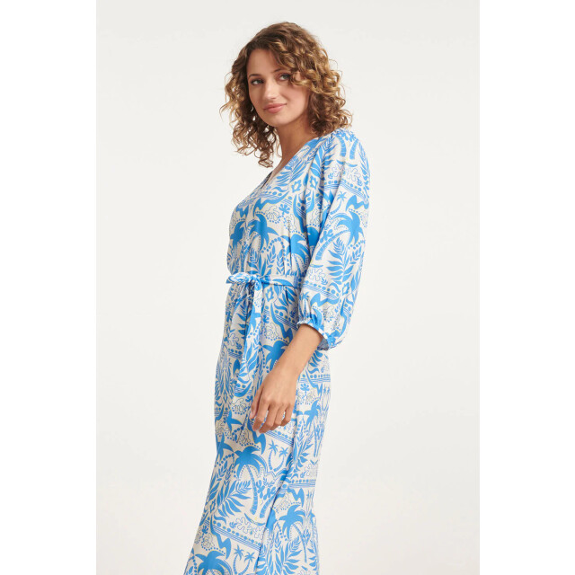 Smashed Lemon 24038 midi zomerjurk met tropische print zomerse | 24038-000-625 large
