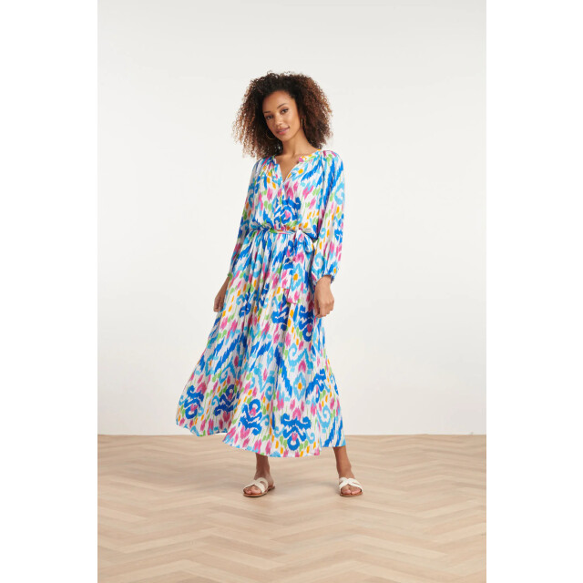Smashed Lemon 24049 zomer maxi jurk met knopen | 24049-000-998 large