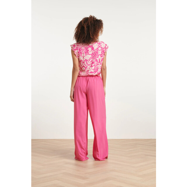 Smashed Lemon 24023 zomerse v-hals top met bloemenprint | 24023-445-000 large
