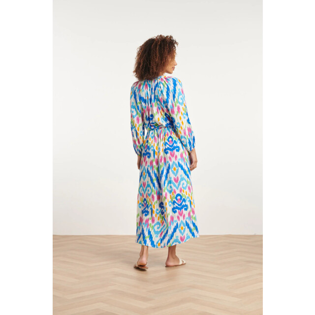 Smashed Lemon 24049 zomer maxi jurk met knopen | 24049-000-998 large