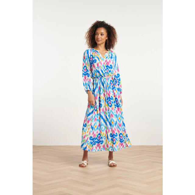 Smashed Lemon 24049 zomer maxi jurk met knopen | 24049-000-998 large