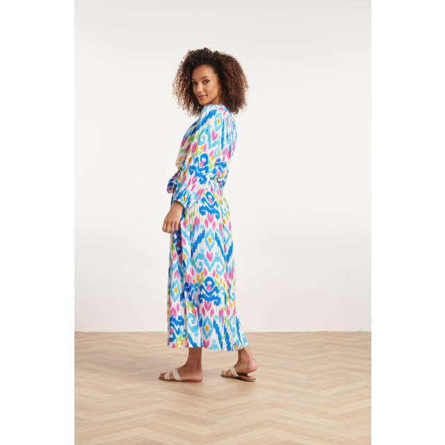 Smashed Lemon 24049 zomer maxi jurk met knopen | 24049-000-998 large