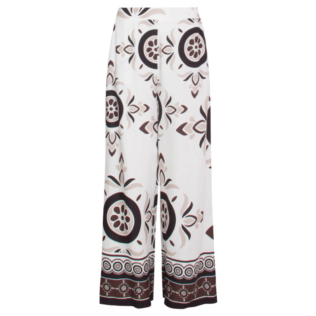 Smashed Lemon 24056 lang flowy broek met ornamentprint | 24056-000-720 large