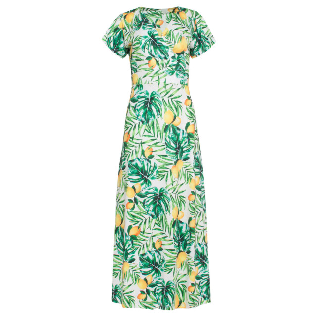 Smashed Lemon 24057 citroen bedrukte maxi jurk | 24057-000-998 large