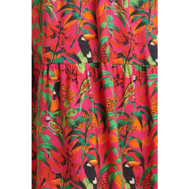 Smashed Lemon 24060 fuchsia zomer top met jungle print | 24060-445-998 large