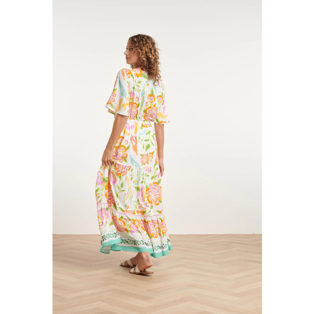Smashed Lemon 24061 zomer maxi jurk met bloemenprint | 24061-000-998 large