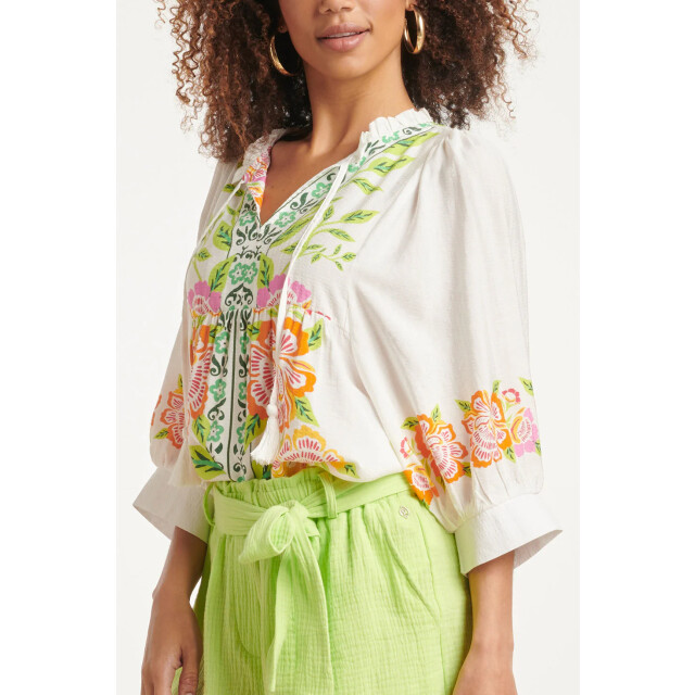 Smashed Lemon 24063 zomer top met levendige bloemenpatroon | 24063-000-998 large