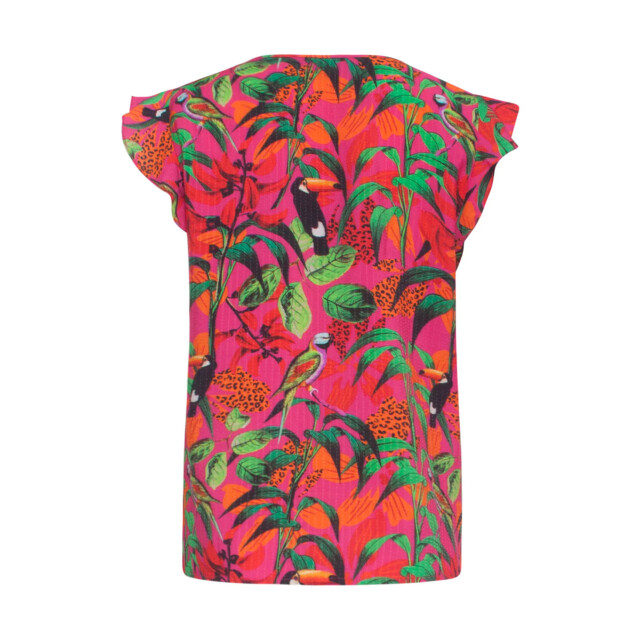Smashed Lemon 24060 fuchsia zomer top met jungle print | 24060-445-998 large