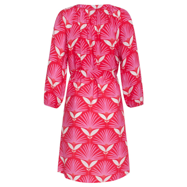Smashed Lemon 24067 retro bloemenprint jurk met knielengte | 24067-450-420 large