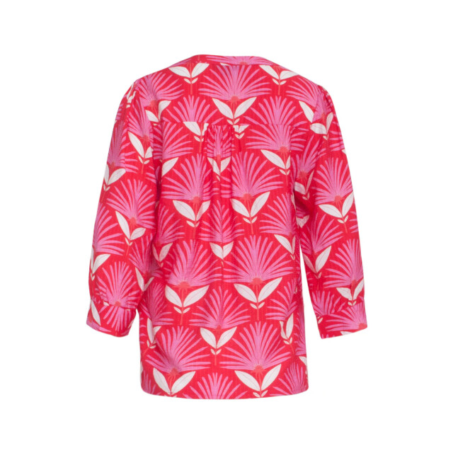 Smashed Lemon 24068 retro bloemenprint top met 3/4 mouwen | 24068-450-420 large