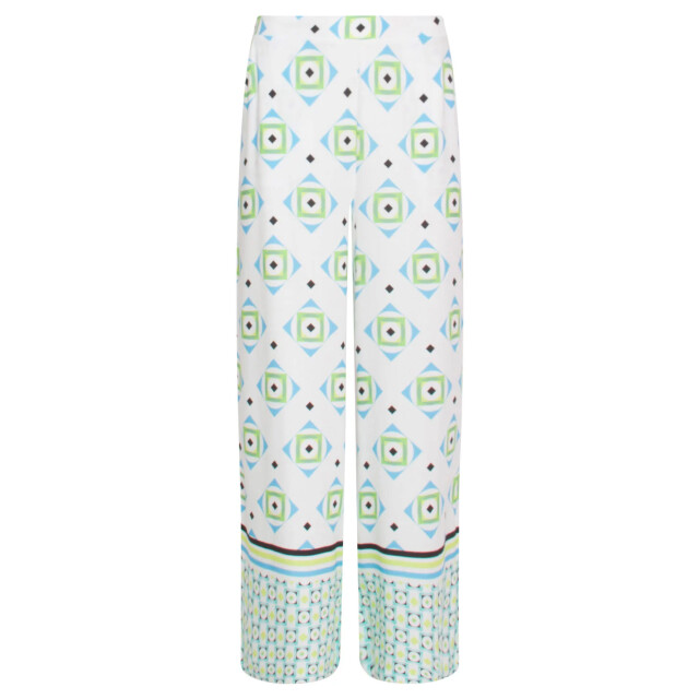 Smashed Lemon 24070 lange flowy zomerbroek met grafische print | 24070-000-998 large