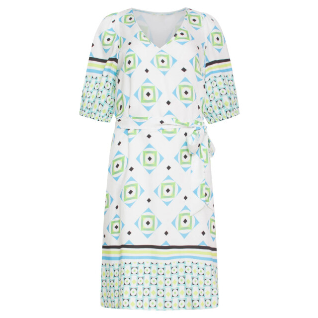 Smashed Lemon 24072 zomerjurk met korte pofmouwenv-hals | 24072-000-998 large
