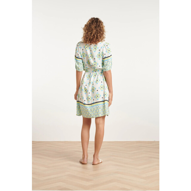 Smashed Lemon 24072 zomerjurk met korte pofmouwenv-hals | 24072-000-998 large