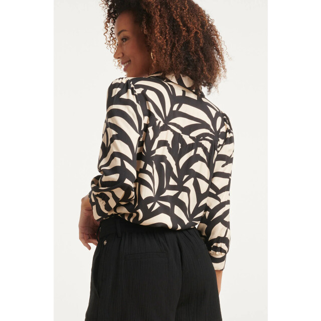 Smashed Lemon 24074 e grafische blouse met 3/4 mouwen | 24074-999-720 large