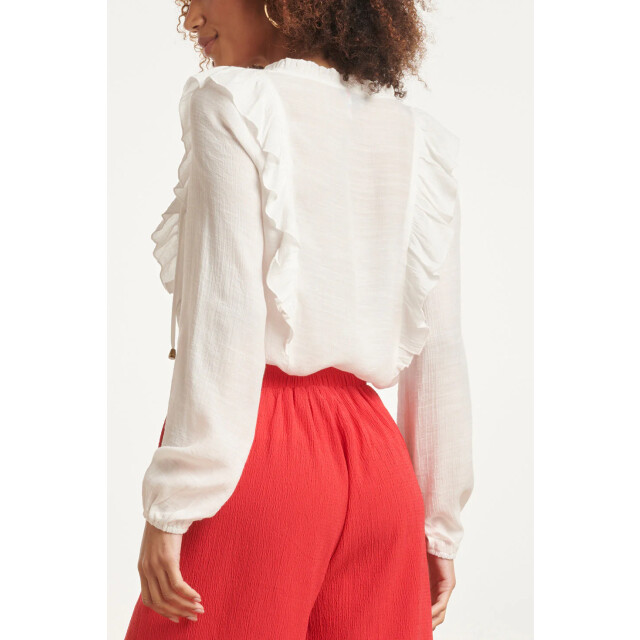 Smashed Lemon 24100 te feminine top met ruche | 24100-000-XXL large