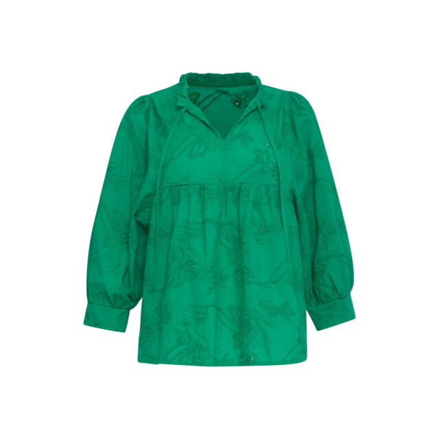 Smashed Lemon 24112 bloemen geborduurde top emerald | 24112-530-XL large
