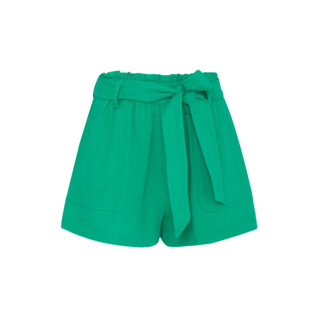 Smashed Lemon 23053-530 versatile high waist fit sash tie front mini shorts | 23053-530-4XL large