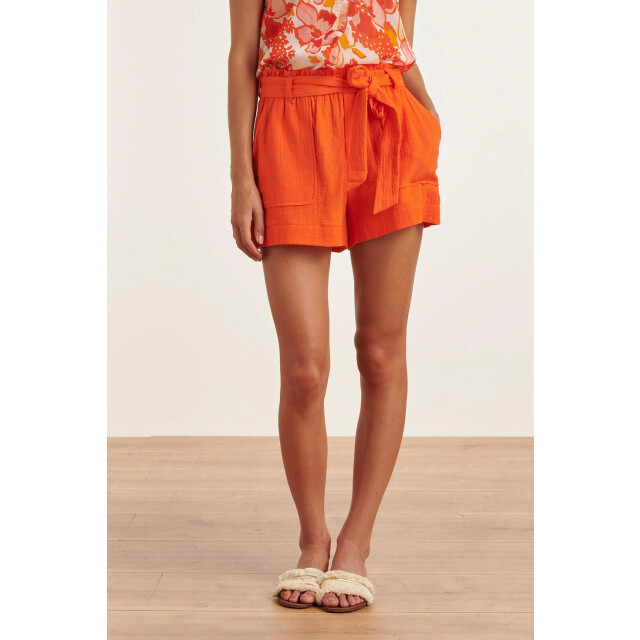 Smashed Lemon 23353-250 stijlvolle zomerbroek met riem 100% katoen | 23353-250-XXL large
