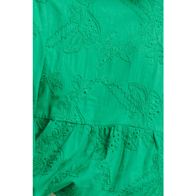 Smashed Lemon 24112 bloemen geborduurde top emerald | 24112-530-XL large
