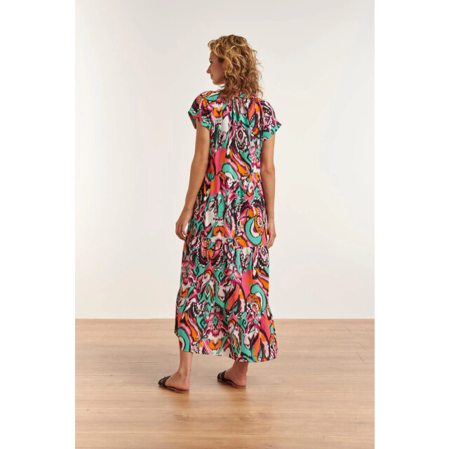 Smashed Lemon 23327 losvallende zomerjurk met grafische print | 23327-998-M large