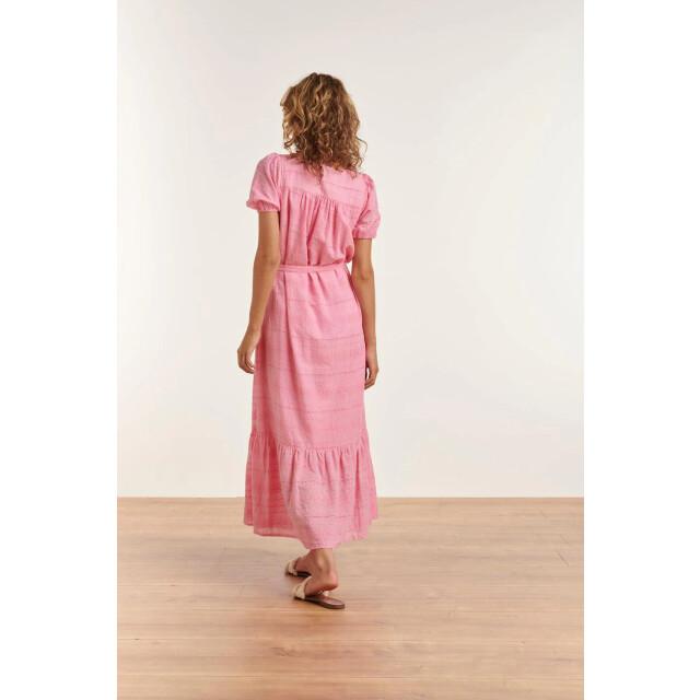 Smashed Lemon 23357-420 zomerjurk met v-halskorte pof mouwen van 100% katoen | 23357-420-S large