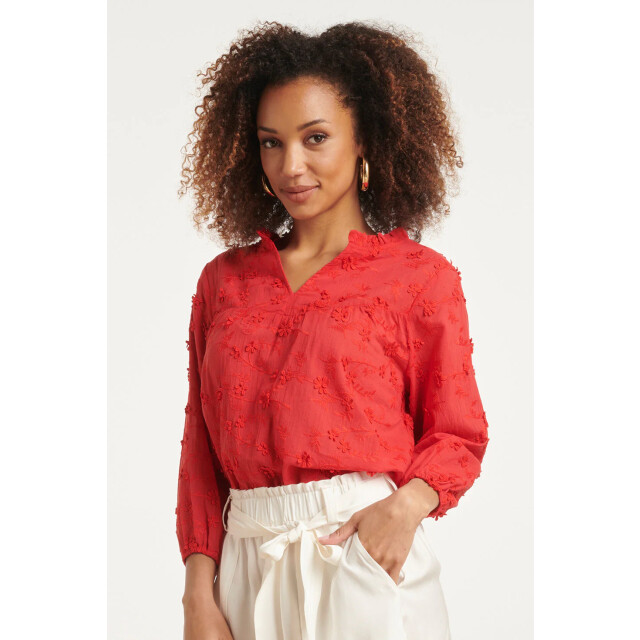 Smashed Lemon 24116 top met 3d bloemenpatroon | 24116-450-S large