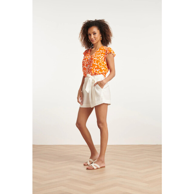 Smashed Lemon 24118 te losse shorts van zacht twill | 24118-000-XS large
