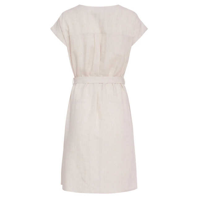 Smashed Lemon 24087 loose linnen jurk met v-halsriem | 24087-720-L large