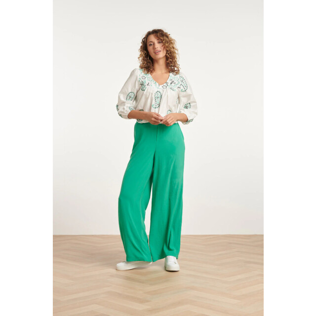 Smashed Lemon 24088 losvallende wijde broek met elastische achterkantkoud | 24088-530-XS large