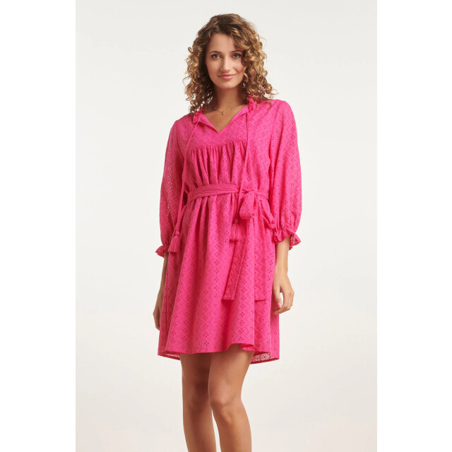 Smashed Lemon 24097 fuchsia brie anglaise kort jurkje | 24097-445-XXL large