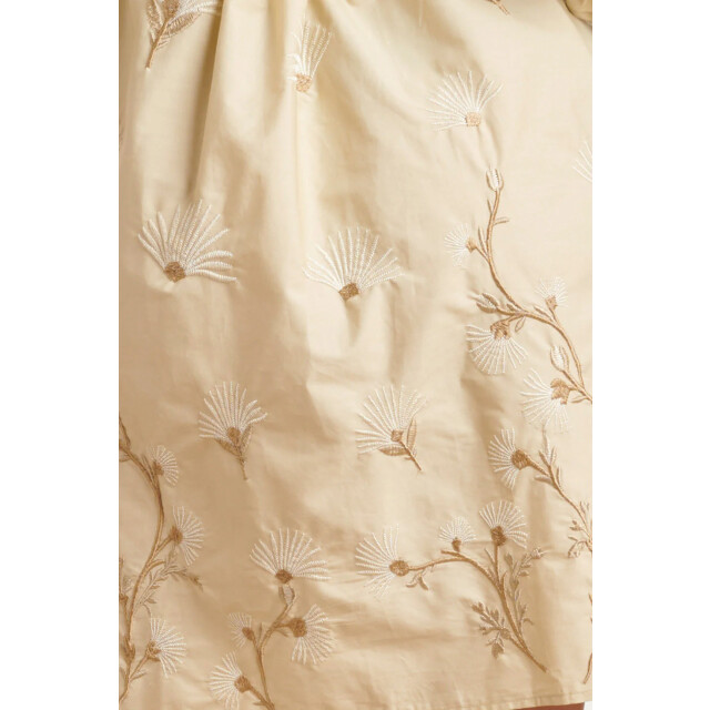 Smashed Lemon 24079 geborduurde jurk met neutrale bloemendesign print | 24079-720-010 large