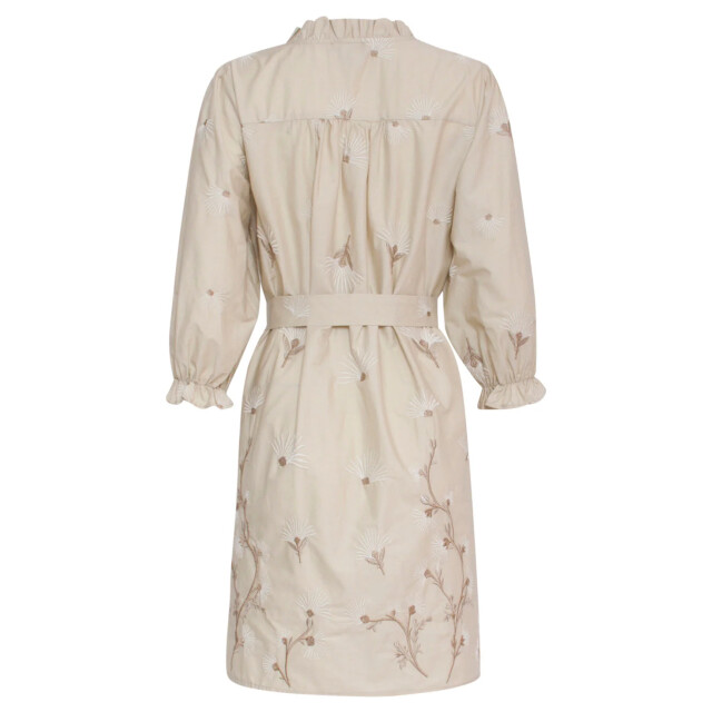 Smashed Lemon 24079 geborduurde jurk met neutrale bloemendesign print | 24079-720-010 large