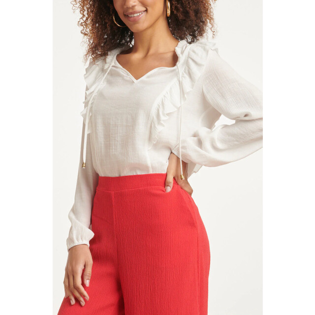 Smashed Lemon 24100 te feminine top met ruche | 24100-000-XXL large