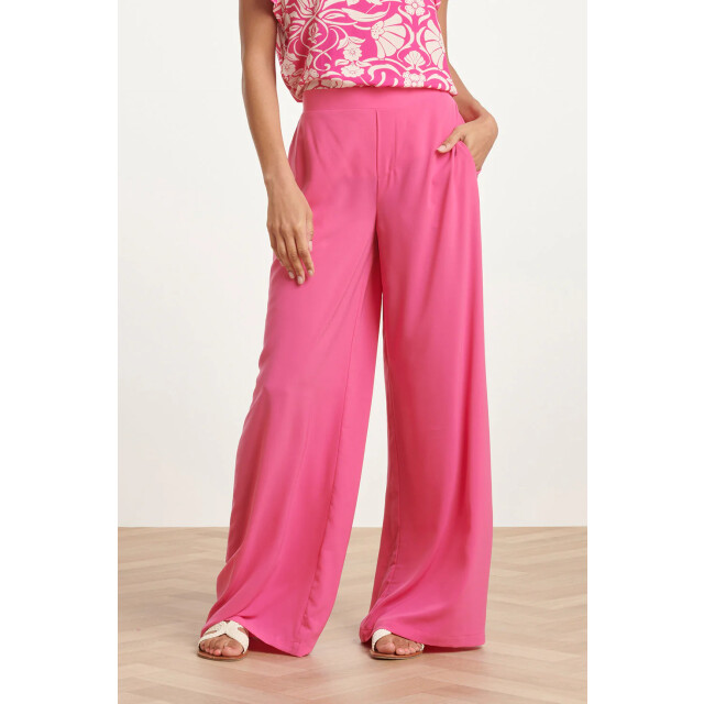 Smashed Lemon 24088 losvallende wijde broek met elastische achterkantfel | 24088-445-XS large