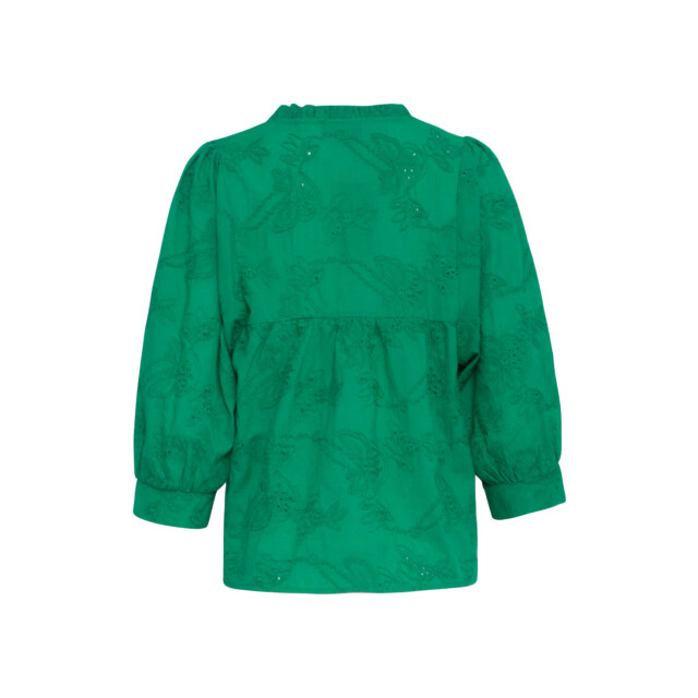Smashed Lemon 24112 bloemen geborduurde top emerald | 24112-530-XL large