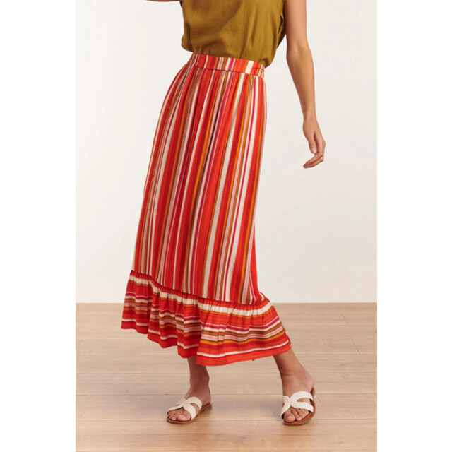 Smashed Lemon 23091 casual lange rok met ruchesmulti | 23091-998 large