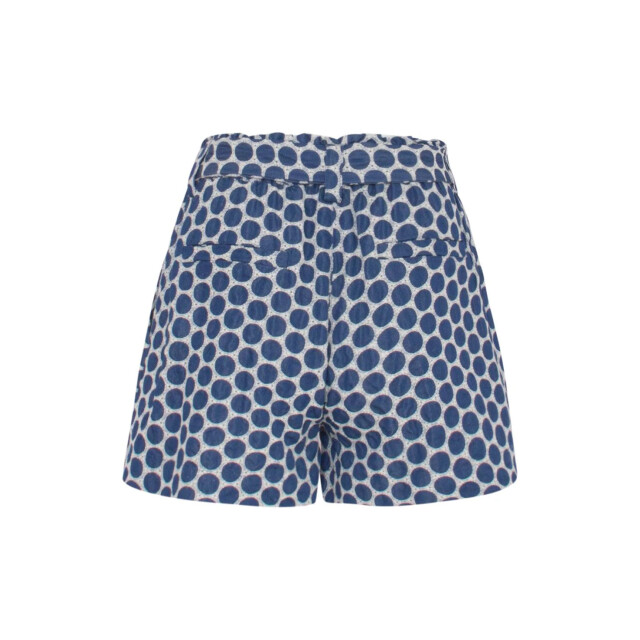 Smashed Lemon 23072 stijlvolle donker short met stippeltjes borduurselbijpassende riem marah shorts | 23072-880-3XL large