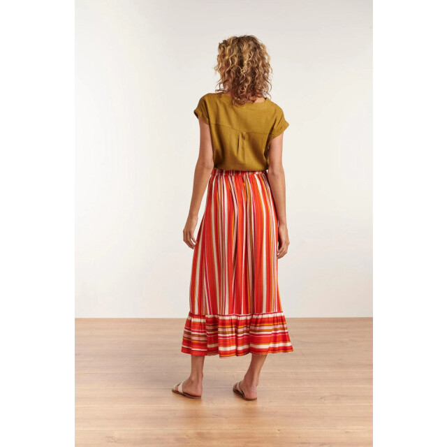 Smashed Lemon 23091 casual lange rok met ruchesmulti | 23091-998 large