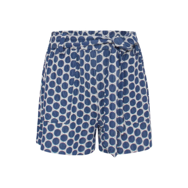 Smashed Lemon 23072 stijlvolle donker short met stippeltjes borduurselbijpassende riem marah shorts | 23072-880-3XL large