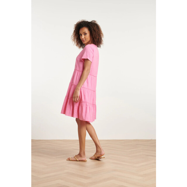 Smashed Lemon 24105 zomerjurkheldere licht tint met kantdetails | 24105-420-XL large