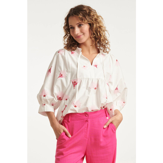 Smashed Lemon 24082 geborduurde bloemen top | 24082-000-420 large