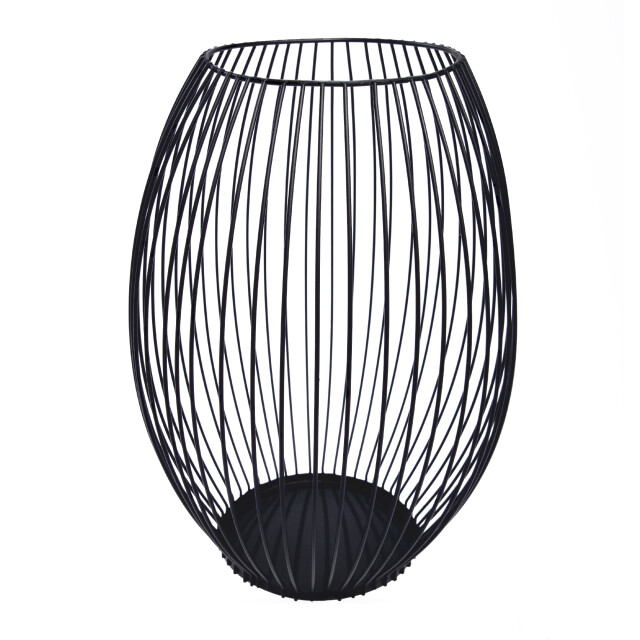 QUVIO Kaarsenhouder met frame 24 cm rond metaal - 3248181 large