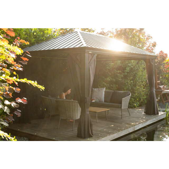 Sojag Aluminium paviljoen marsala 1216 hardtop gazebo met klamboe 363x483x293 3248726 large