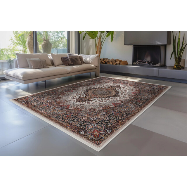 Muratap Dunya klassiek isfahan oosters vloerkleed laagpolig, wasbaar, anti-slip, 3248575 large