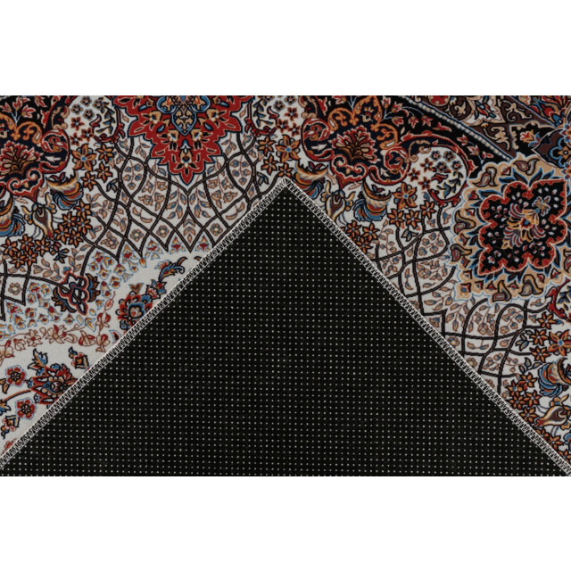 Muratap Dunya klassiek isfahan oosters vloerkleed laagpolig, wasbaar, anti-slip, 3248575 large