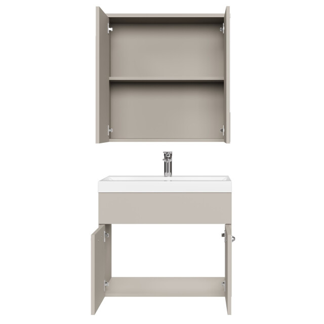Badplaats Badkamermeubel set montreal 01 60 cm beige badmeubel met 3248545 large