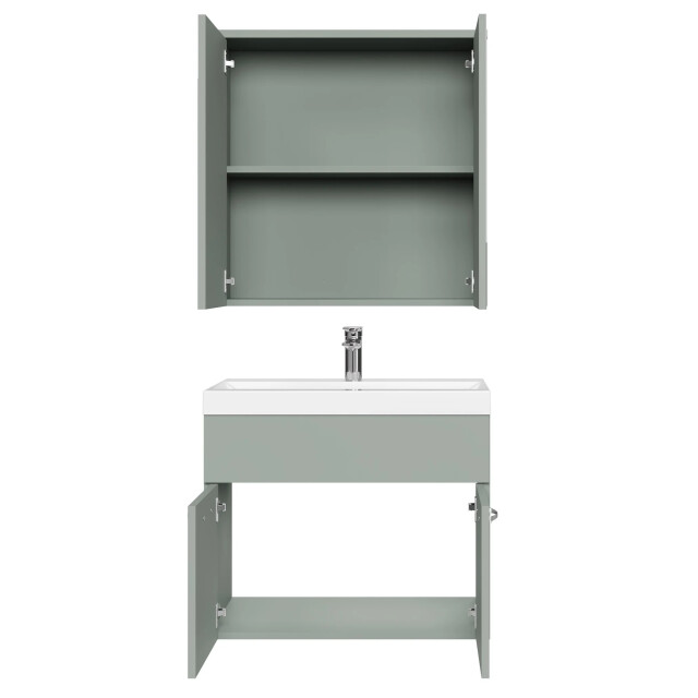 Badplaats Badkamermeubel set montreal 01 60 cm beige badmeubel met 3248544 large