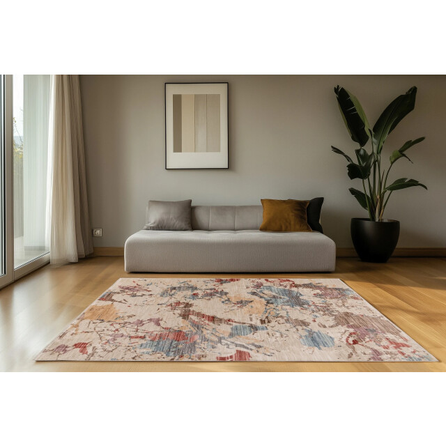Muratap Vintage mondriaan art vloerkleed laagpolig, 100% polyester, soft touch - 3248610 large
