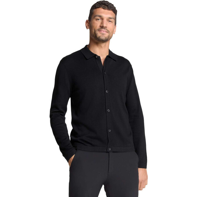 No Excess Pullover full button polo black 29210726-020 large