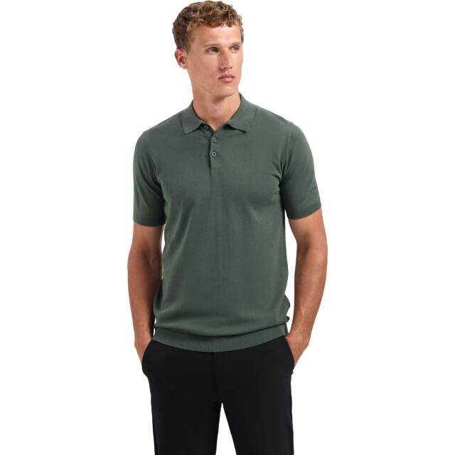 No Excess Pullover short sleeve polo solid dark green 29240754-052 large